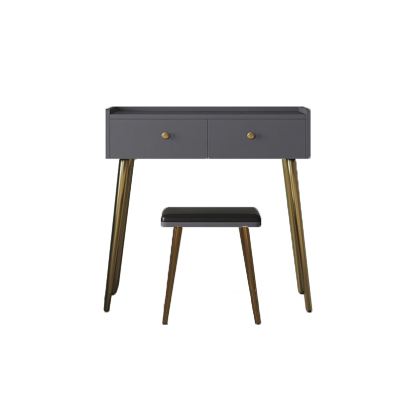 Rectangular Top Vanity Makeup Table - 30.7" Tall Vanity White/Grey Makeup Table