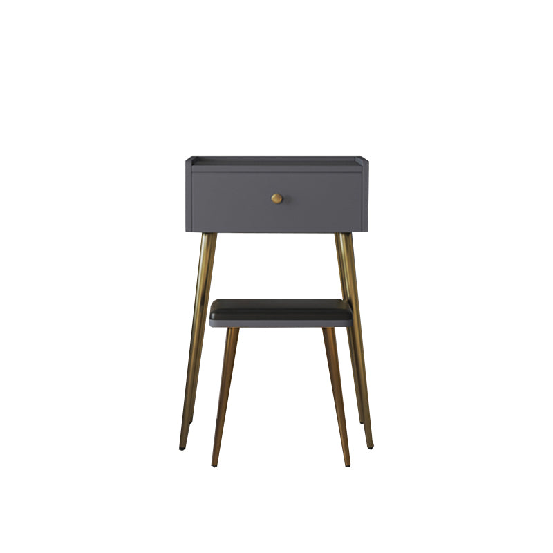 Rectangular Top Vanity Makeup Table - 30.7" Tall Vanity White/Grey Makeup Table