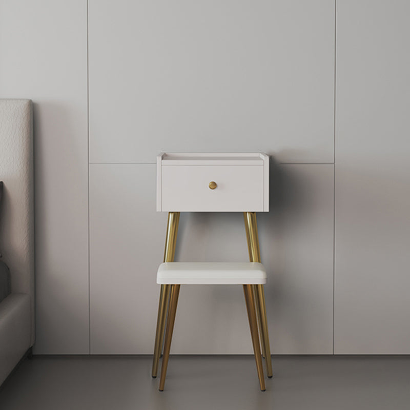 Rectangular Top Vanity Makeup Table - 30.7" Tall Vanity White/Grey Makeup Table