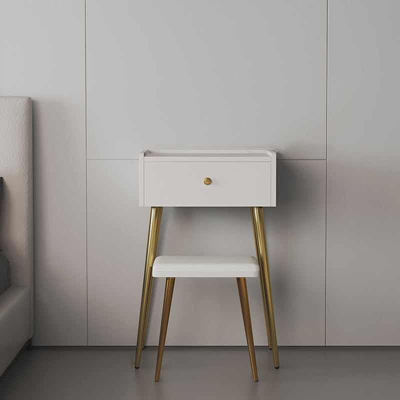 Rectangular Top Vanity Makeup Table - 30.7" Tall Vanity White/Grey Makeup Table