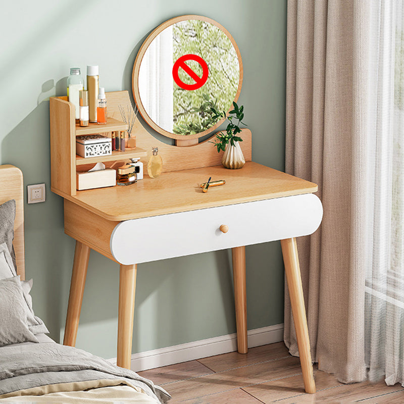 Scandinavian Bedroom Storage Box Standing Straight Feet Vanity Desk