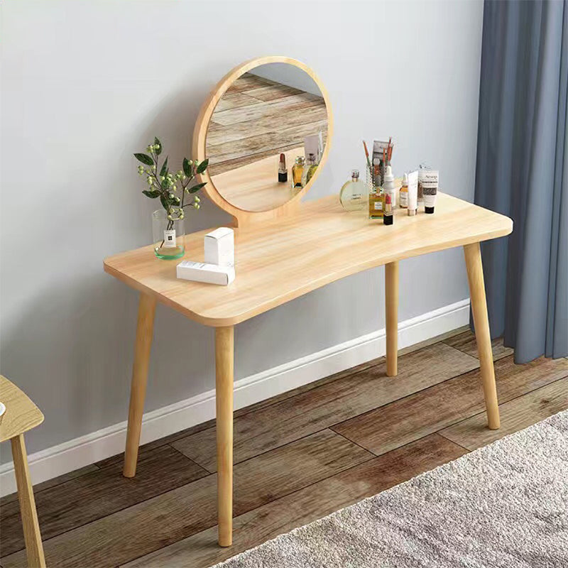 28.7" Height Wooden Makeup Vanity Desk Vanity in White /blue / Natural