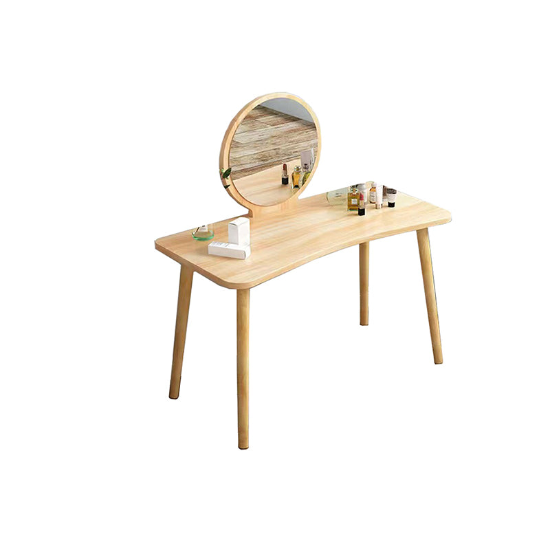 28.7" Height Wooden Makeup Vanity Desk Vanity in White /blue / Natural