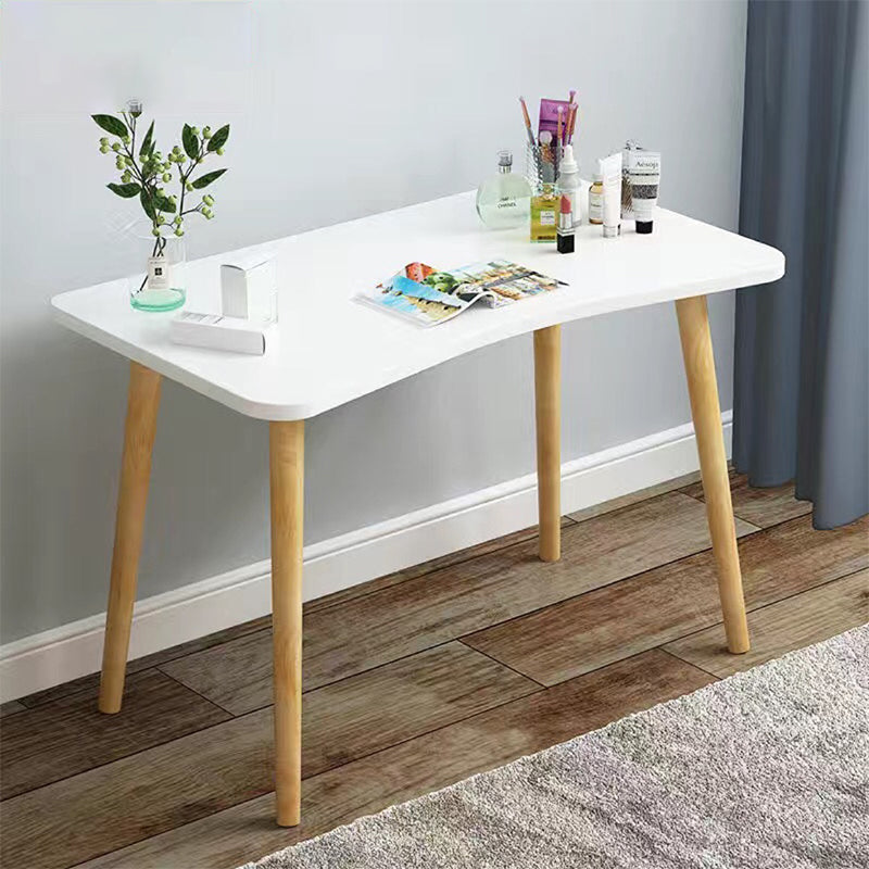 28.7" Height Wooden Makeup Vanity Desk Vanity in White /blue / Natural