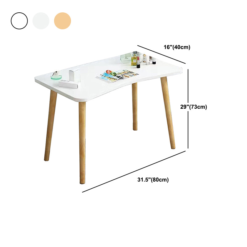 28.7" Height Wooden Makeup Vanity Desk Vanity in White /blue / Natural