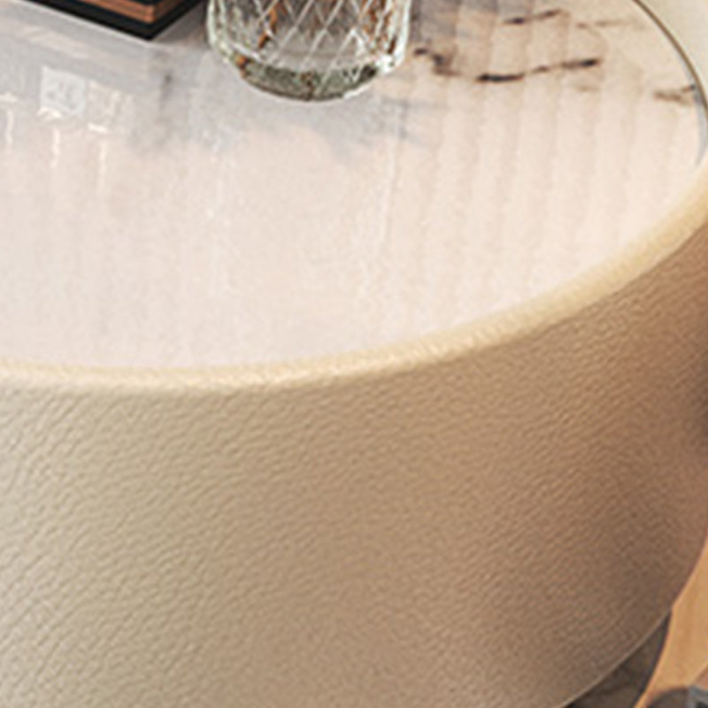 Glam Style White Dresser with Drawers and Stool Set for Bedroom