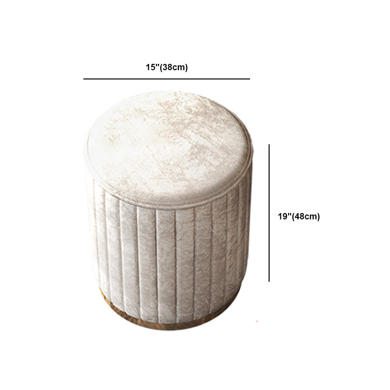 Glam Style White Dresser with Drawers and Stool Set for Bedroom