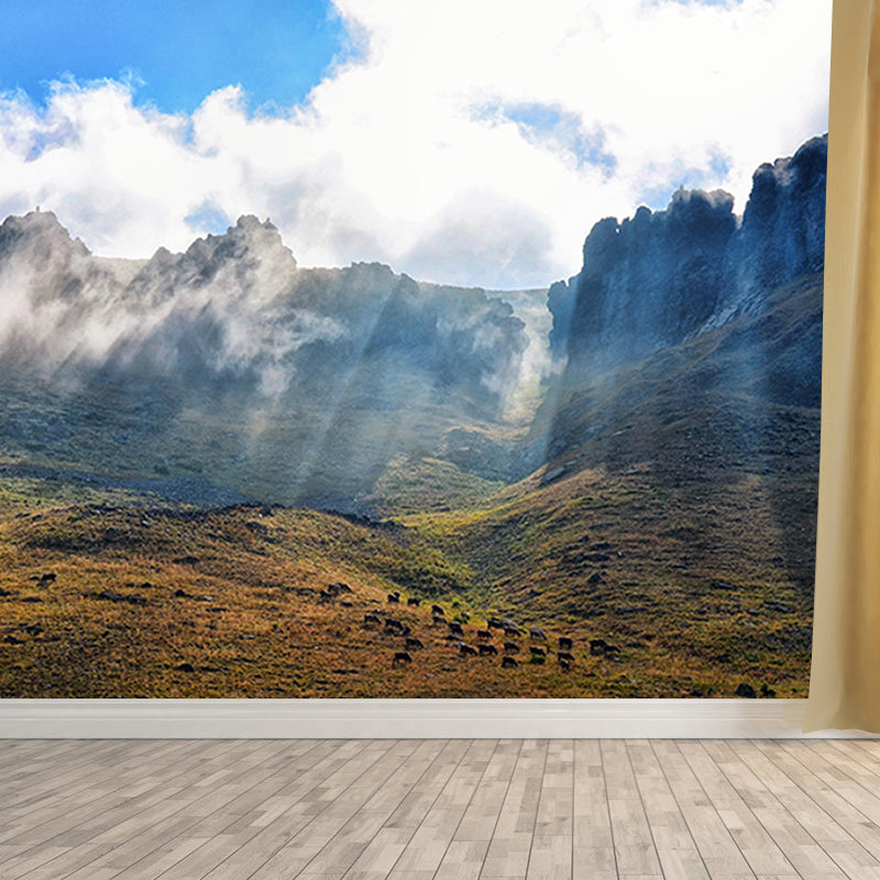 Decorative Wallpaper Mountain Photography Living Room Mural Wallpaper
