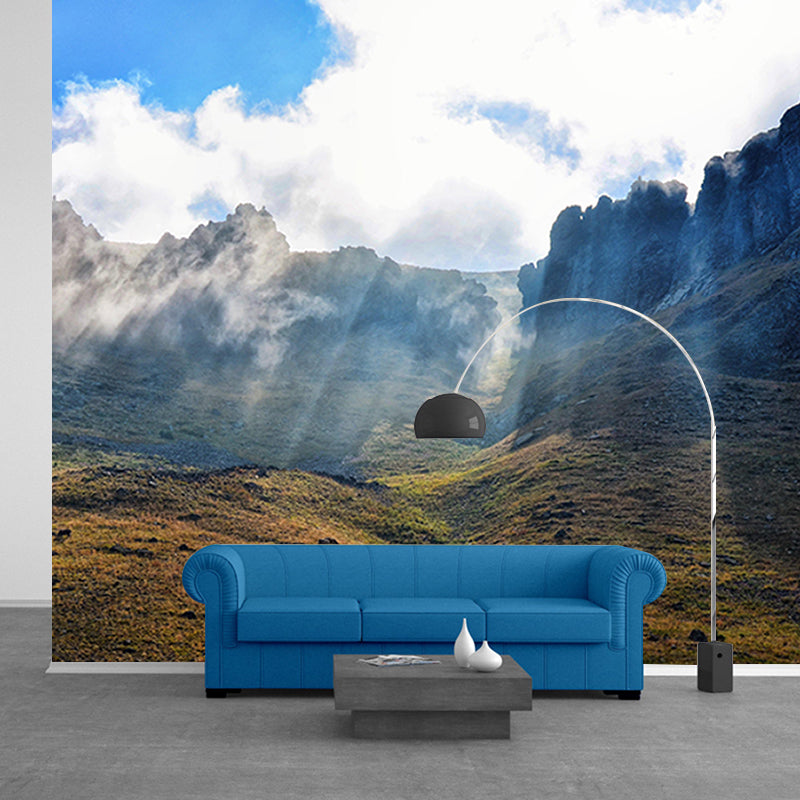 Decorative Wallpaper Mountain Photography Living Room Mural Wallpaper