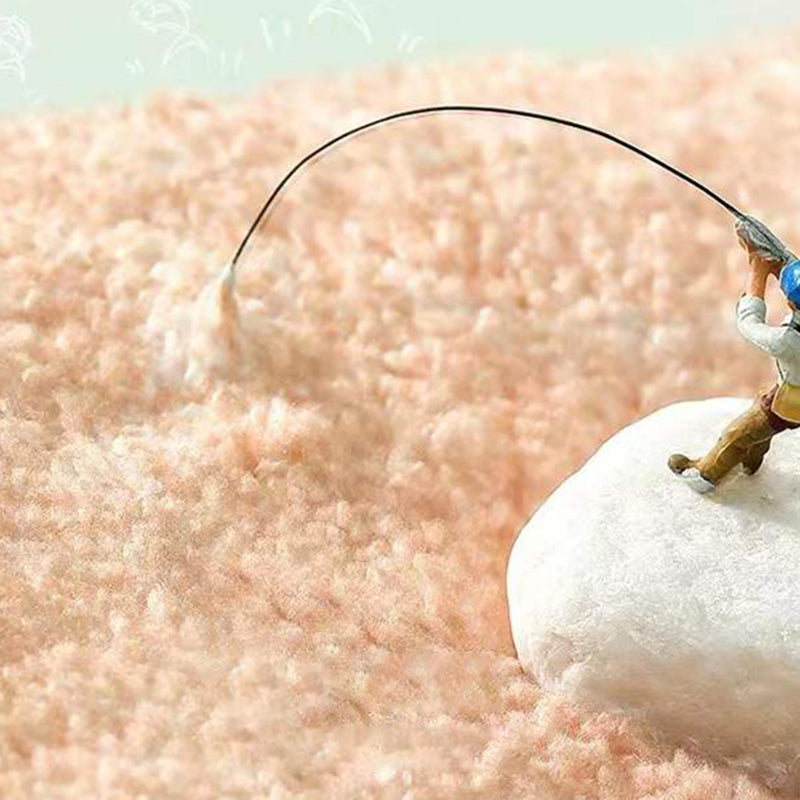 Yellow Simple Carpet Polyester Color Lump Carpet Washable Carpet for Living Room