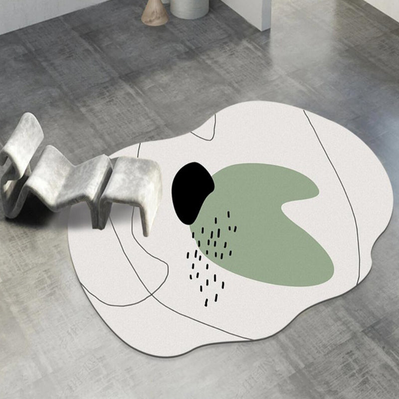 Yellow Simple Carpet Polyester Color Lump Carpet Washable Carpet for Living Room