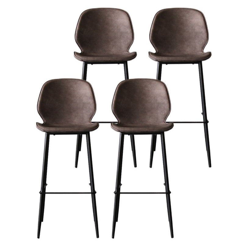 Modern Style Metal Bar-stool Leather Counter Bar Stool for Kitchen Bar