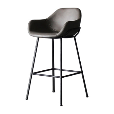 Industrial Style Metal Bar-stool Leather Counter Bar Stool for Kitchen Bar