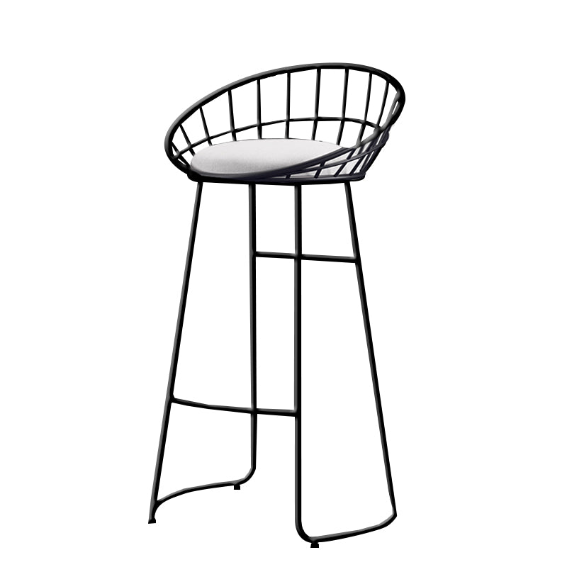 Scandinavian Design Upholstered Bar Stools Armless Stools with Cushion