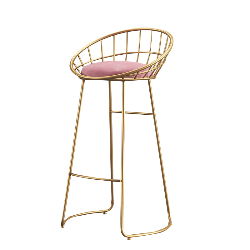 Scandinavian Design Upholstered Bar Stools Armless Stools with Cushion