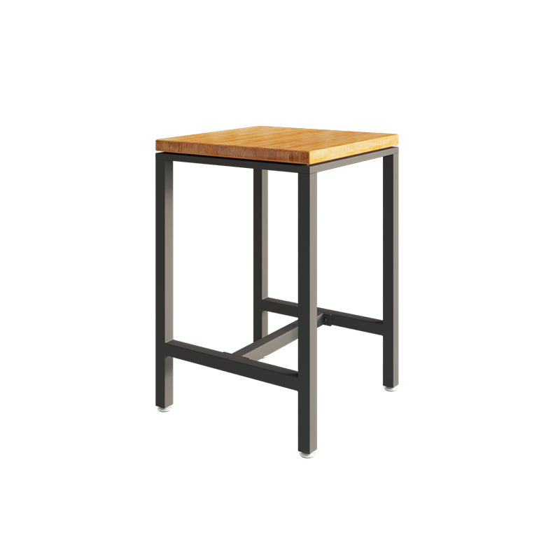 1/5/9 Pieces Industrial Iron Bar Table Set Pine Wood Bistro Set with Footrest