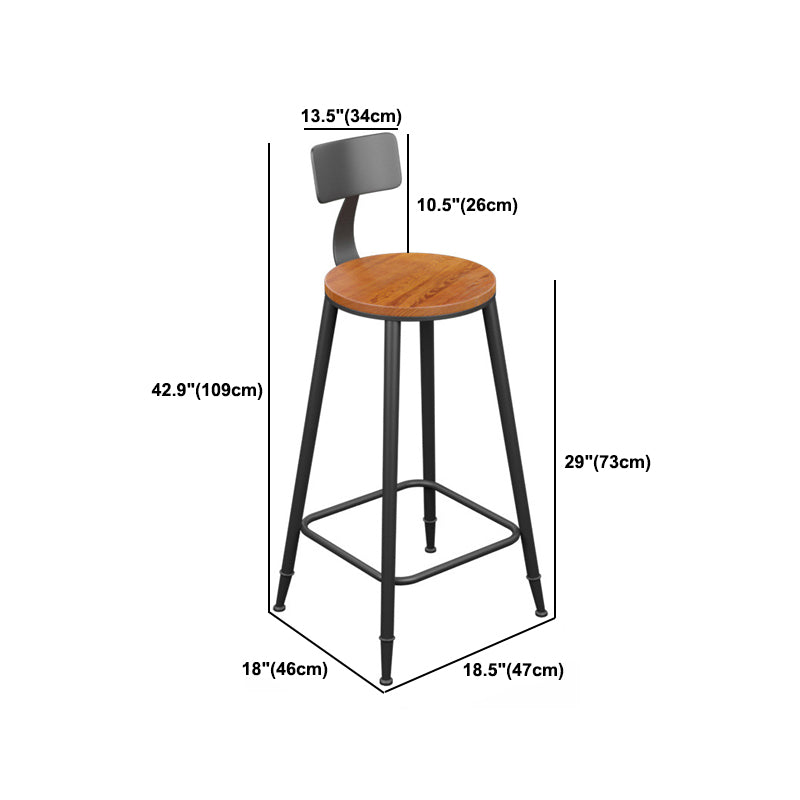 1/5/9 Pieces Industrial Iron Bar Table Set Pine Wood Bistro Set with Footrest