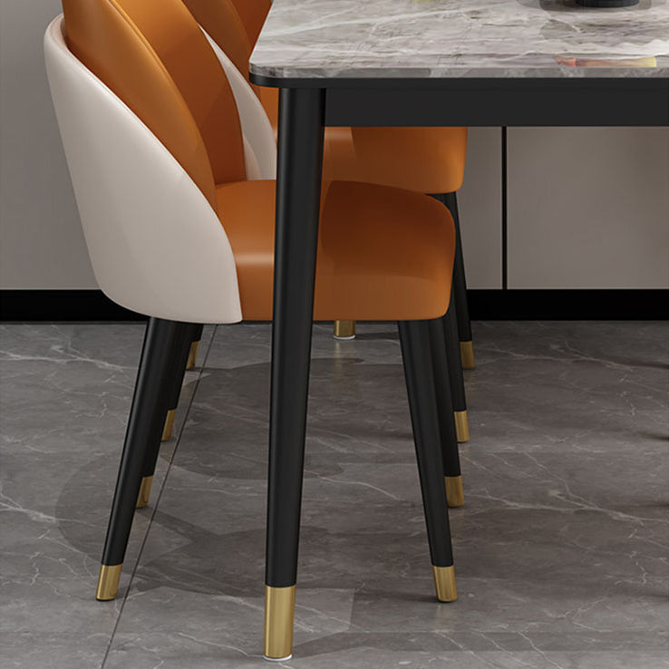 Glam Style Rectangle Dining Set 1/2/5/7 Pieces Dining Set for Dining Areas