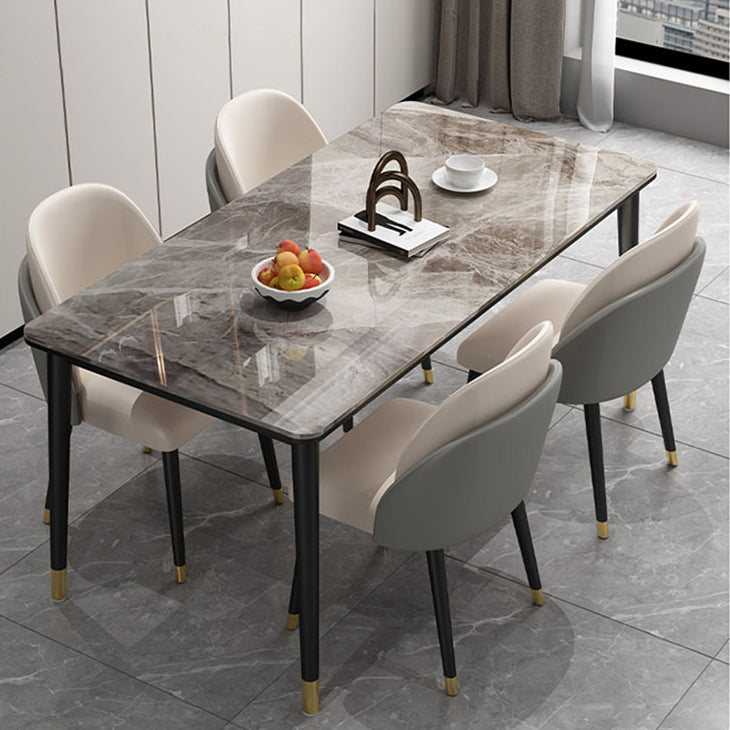 Glam Style Rectangle Dining Set 1/2/5/7 Pieces Dining Set for Dining Areas
