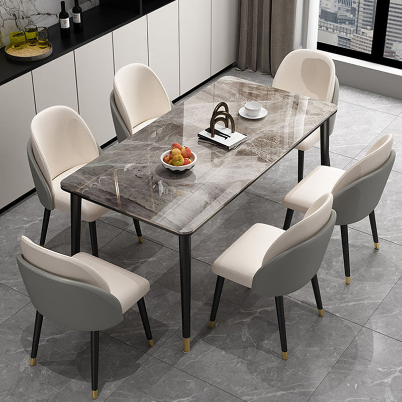 Glam Style Rectangle Dining Set 1/2/5/7 Pieces Dining Set for Dining Areas