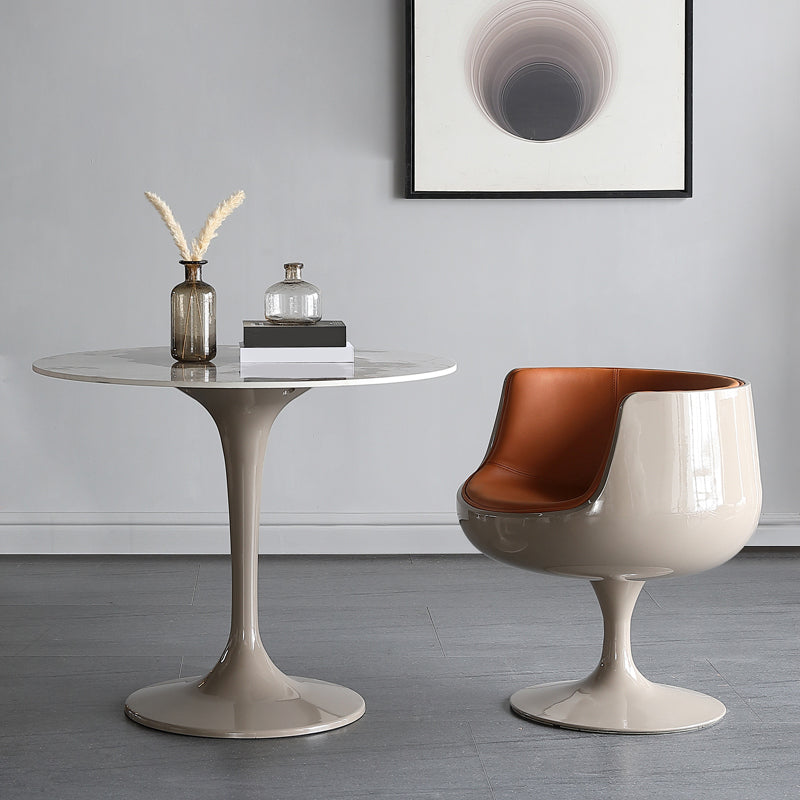 Modern Sintered Stone Dining Table Set Round 1/2/4/5 Pieces Dining Set