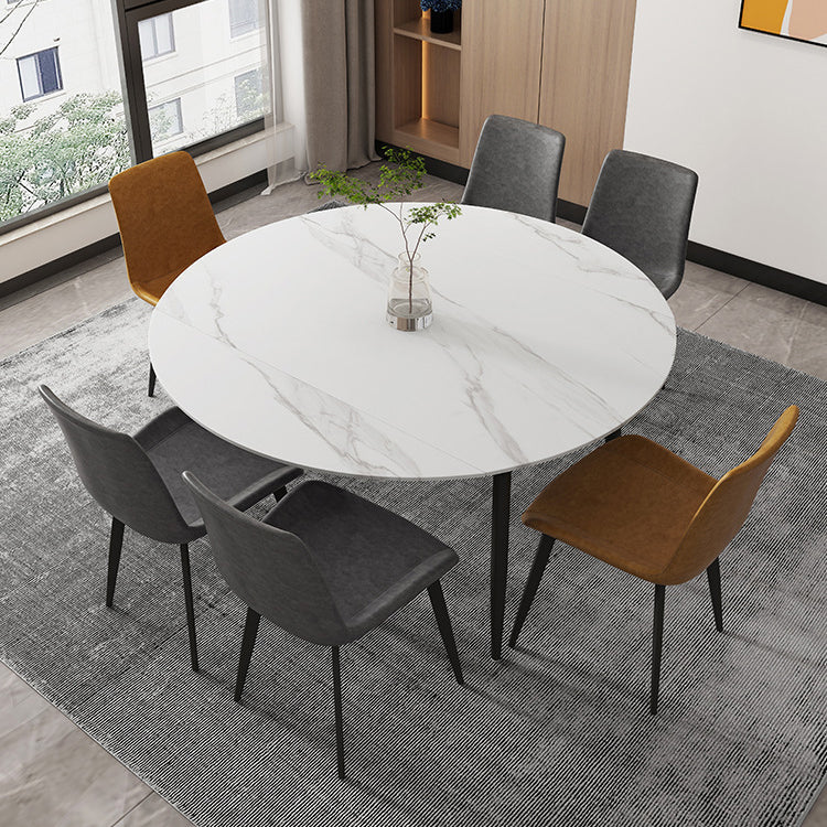 Contemporary Style Sintered Stone Dining Round Table Set 1/4/5/7 Pieces Dining Set