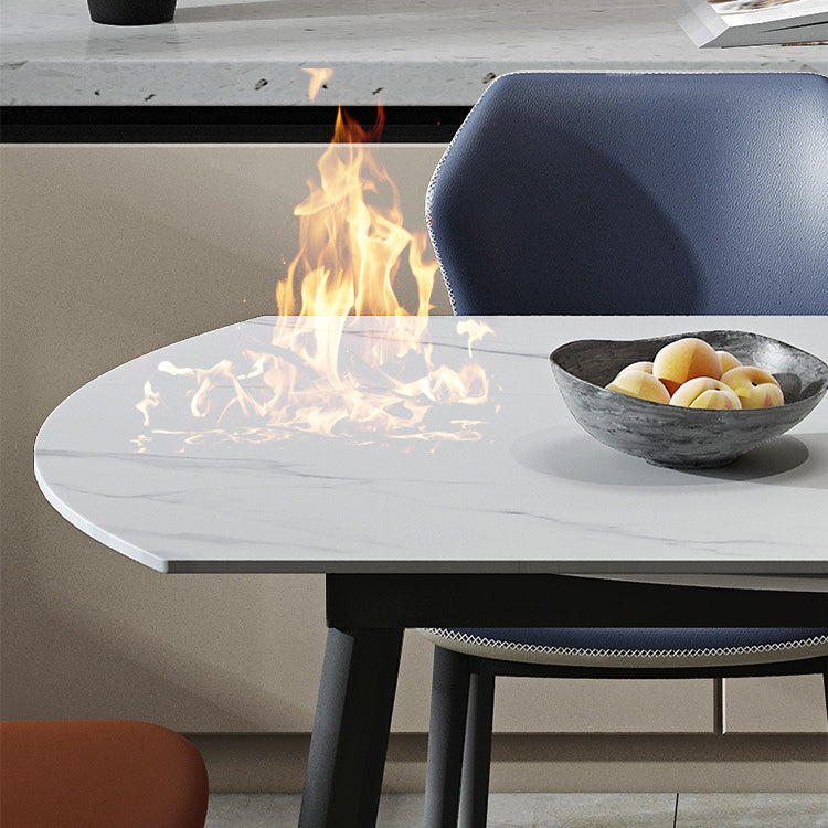 Contemporary Style Sintered Stone Dining Round Table Set 1/4/5/7 Pieces Dining Set