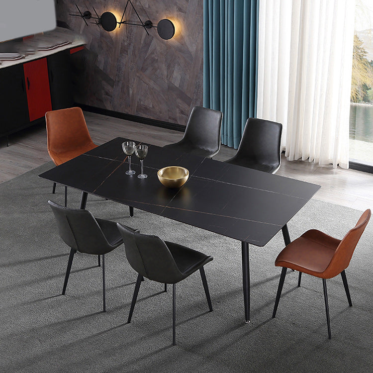 Designer Style Sintered Stone Dining Set Rectangle 1/2/5/7 Pieces Dining Area Table Set