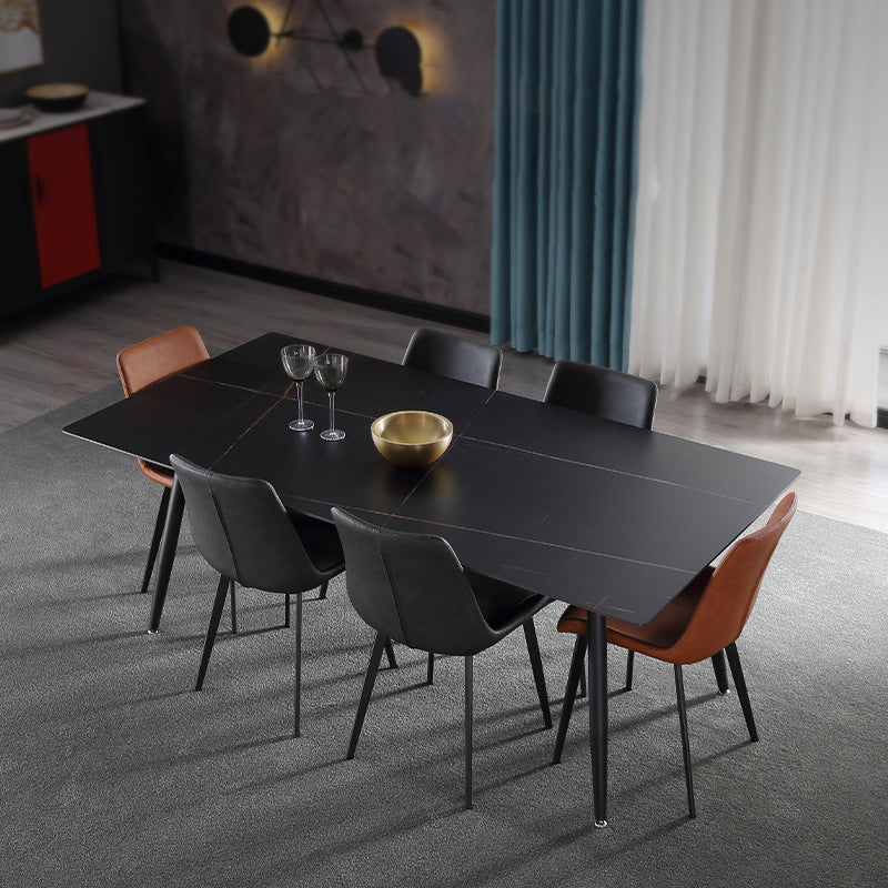 Designer Style Sintered Stone Dining Set Rectangle 1/2/5/7 Pieces Dining Area Table Set