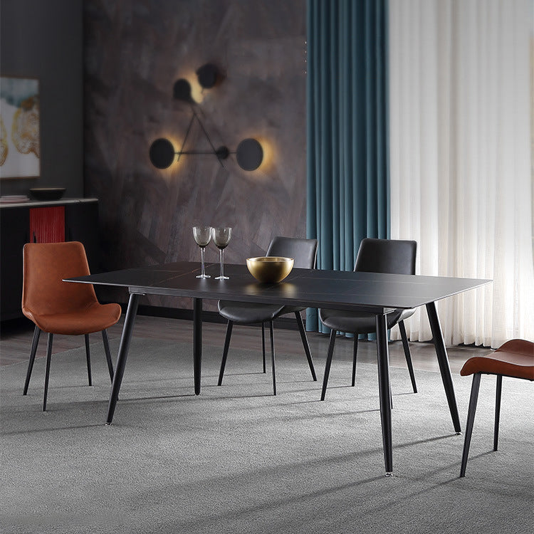 Designer Style Sintered Stone Dining Set Rectangle 1/2/5/7 Pieces Dining Area Table Set