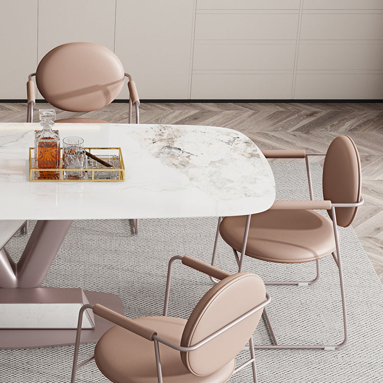 Luxury Sintered Stone Top Dining Set Rectangle 1/4/5/7 Pieces Dining Area Table Set