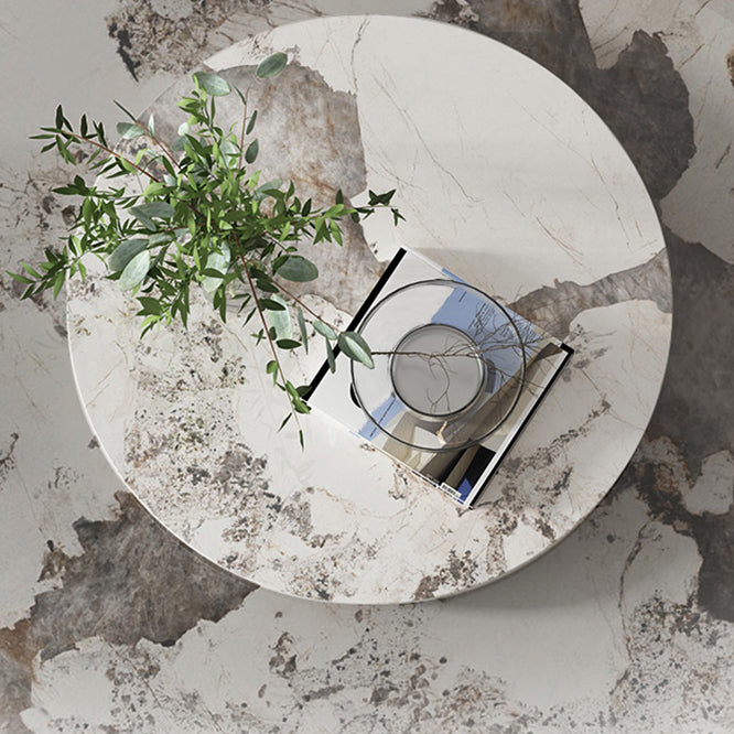 Modern Round Dining Table Set 1/2/5/9 Pieces Dinette Set with Sintered Stone Top