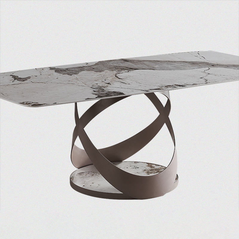 Modern Rectangle Dining Table Set 1/4/5/6/7 Pieces Dinette Set with Sintered Stone Top