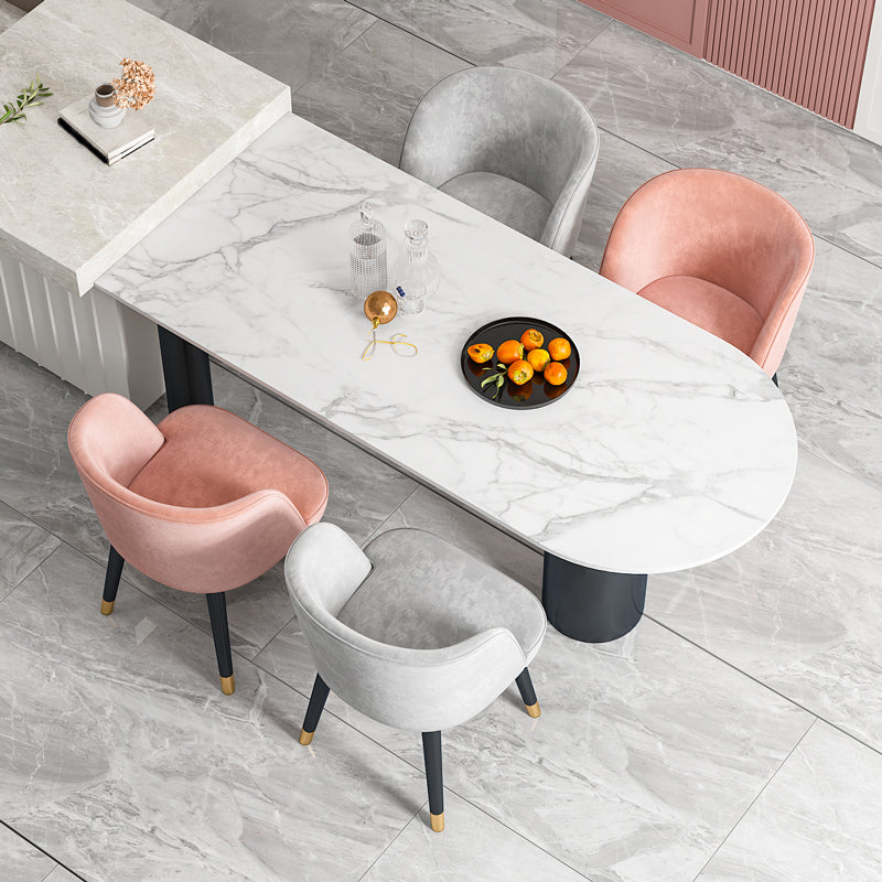 Sintered Stone Dining Table Modern White Dining Table for Kitchen