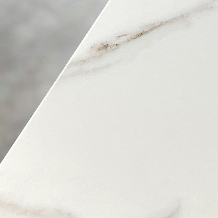 Rectangle Stone Table Modern Standard Height Dining Table with 4 Legs