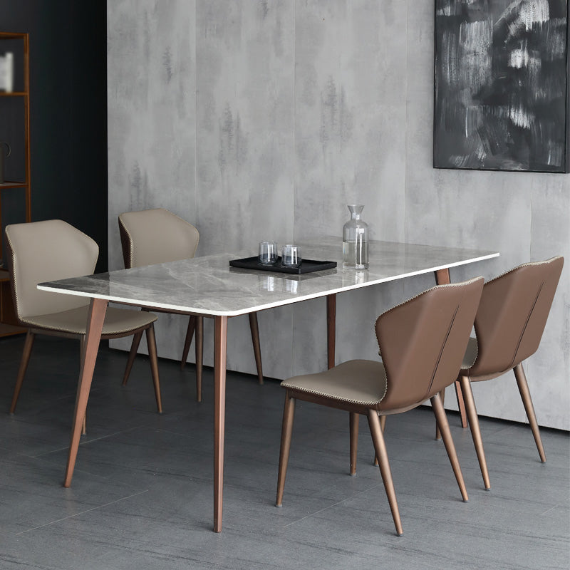 Sintered Stone Rectangle Dining Table Modern Kitchen Table for Dining Room