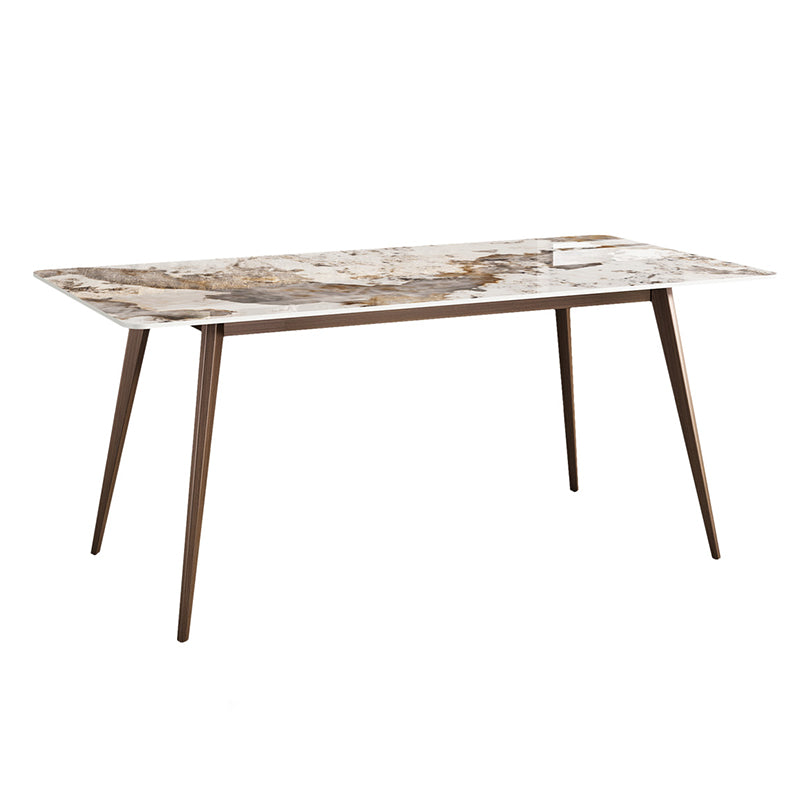 Rectangle Sintered Stone Dining Table Modern Style Dining Room Table