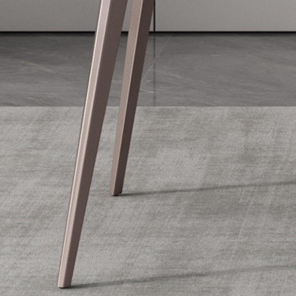 Rectangle 4 Legs Dining Table Modern Sintered Stone Dining Room Table