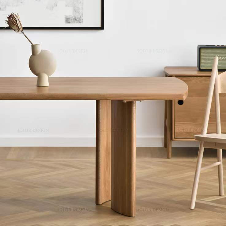 Rectangle Solid Wood Dining Table Modern 4 Legs Dining Room Table