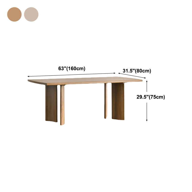 Rectangle Solid Wood Dining Table Modern 4 Legs Dining Room Table