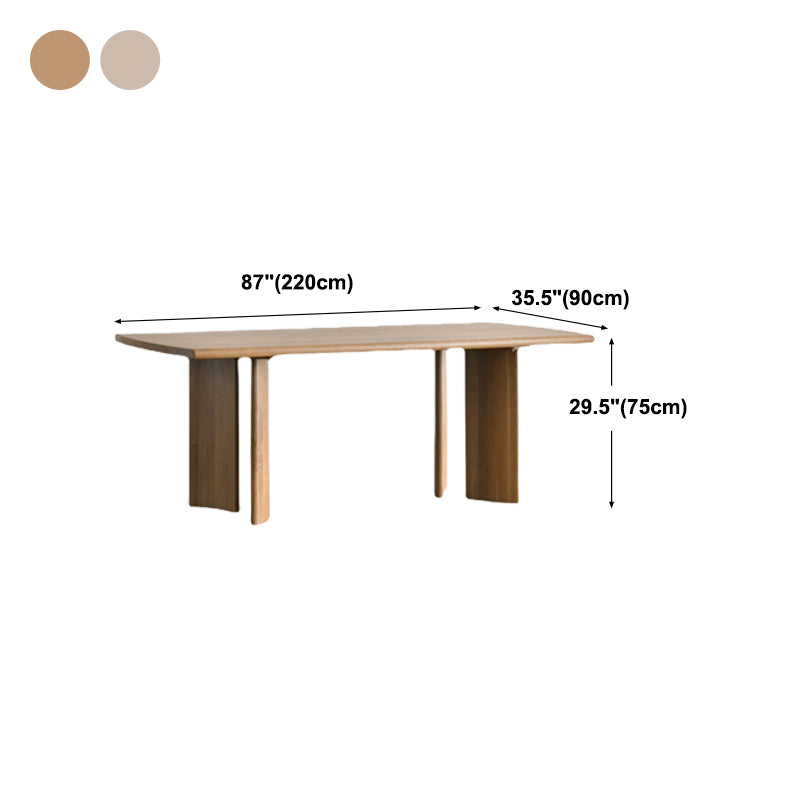 Rectangle Solid Wood Dining Table Modern 4 Legs Dining Room Table