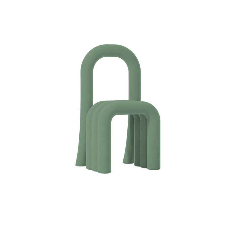 Contemporary Velvet Armless Dining Chairs Metal Dining Chair for Home Use