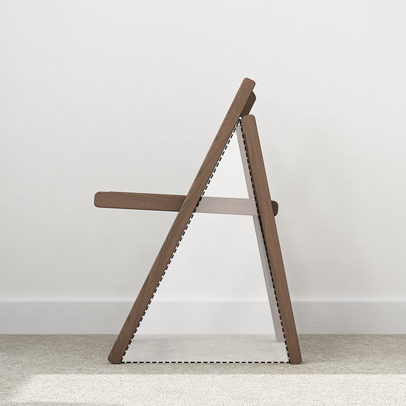 Modern Wood Dining Room Chair Armless Folding Side Chair for Home Use
