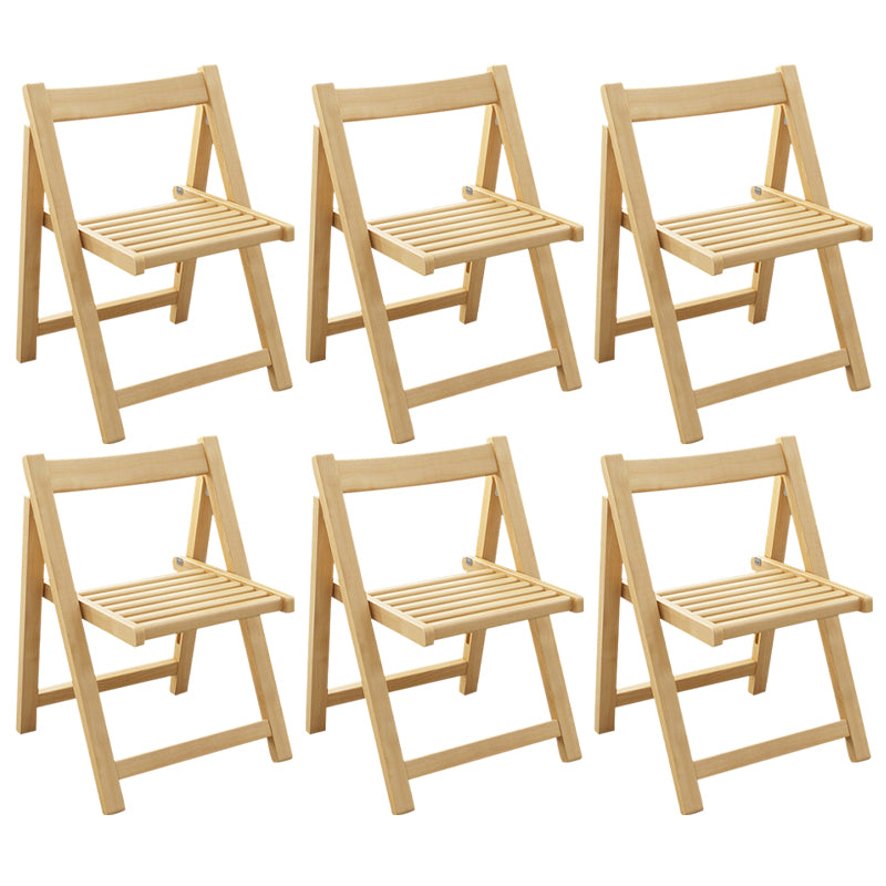 Modern Wood Dining Room Chair Armless Folding Side Chair for Home Use