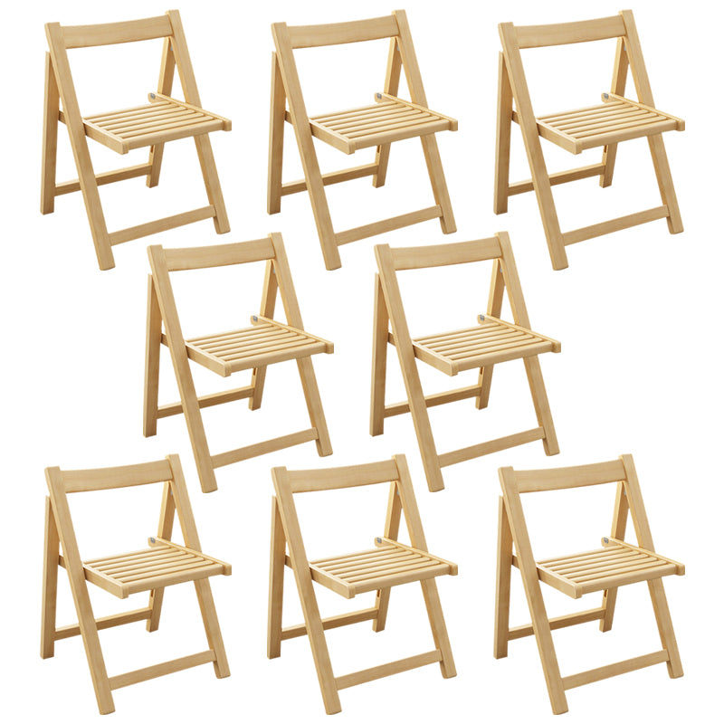 Modern Wood Dining Room Chair Armless Folding Side Chair for Home Use