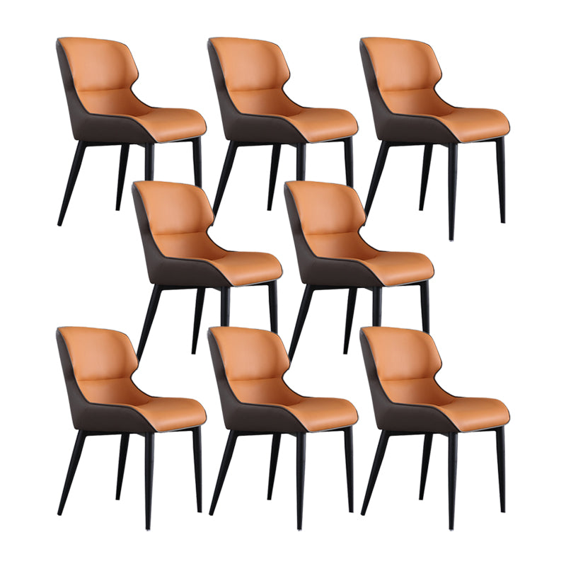 Modern Faux Leather Dining Chair Arm Wingback Side Chair for Home Use