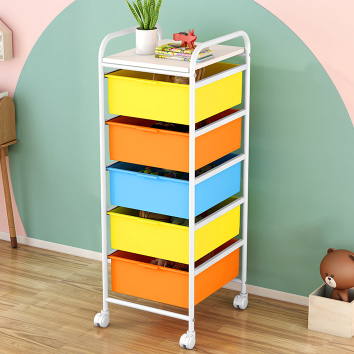 Metal and Plastic Bookshelf Scandinavian Bookcase for Home Office
