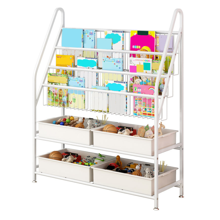 Metal and Plastic Bookshelf Scandinavian Bookcase for Home Office