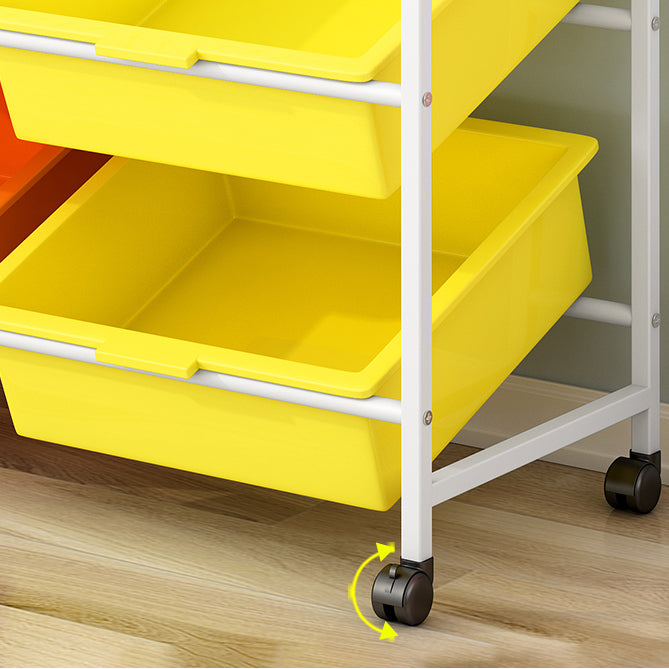 Metal and Plastic Bookshelf Scandinavian Bookcase for Home Office