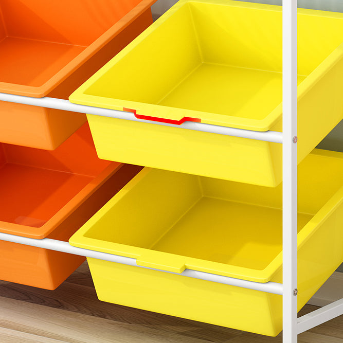 Metal and Plastic Bookshelf Scandinavian Bookcase for Home Office